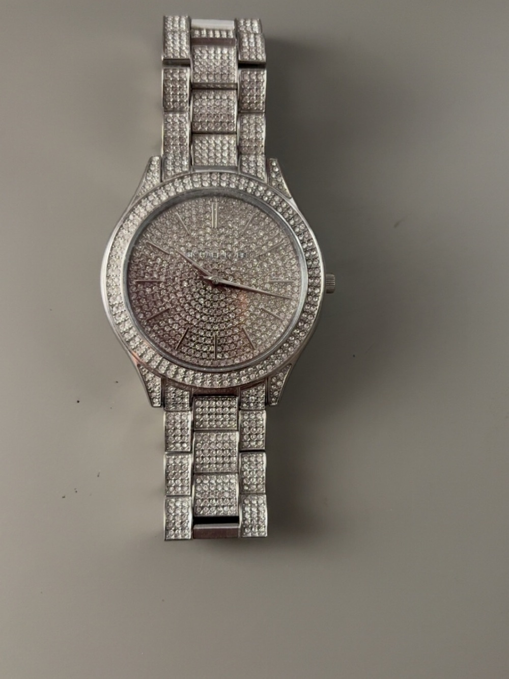 Michael Kors Silver Crystal Pave Women's Watch - Elegant Sparkle